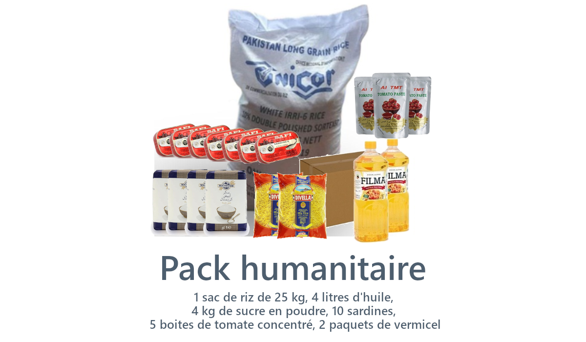 Distribution des packs d'aide humanitaire à Mkazi
